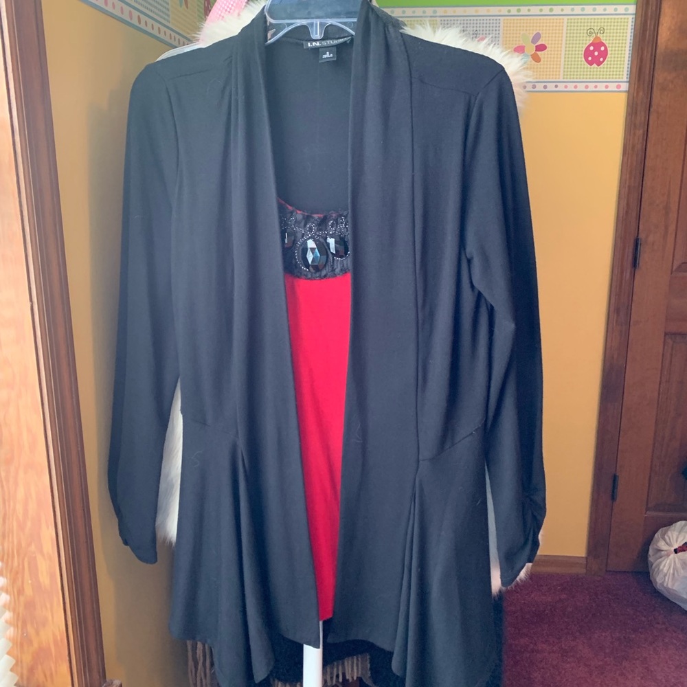 Red and Black I.N. Studio Top